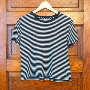 Everlane Small Cropped Striped Box Tee